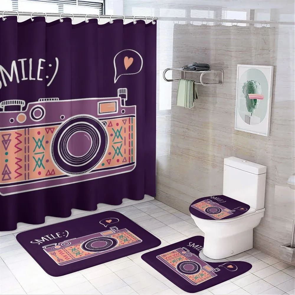 Vintage Old Camera Design — 4-Piece Bathroom Set preview