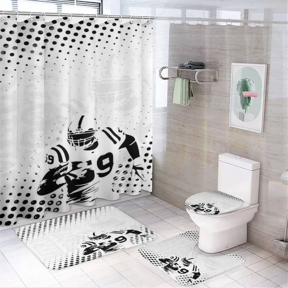 Character Running Passing — 4-Piece Bathroom Set preview