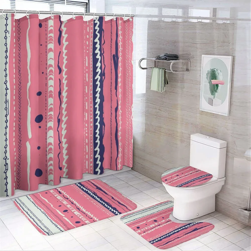Doodle Lines — 4-Piece Bathroom Set preview