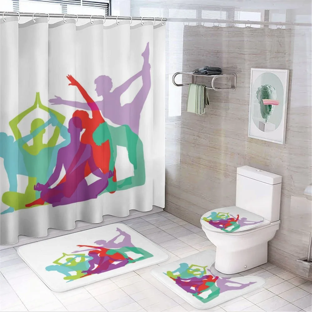 Poses Female Silhouettes — 4-Piece Bathroom Set preview