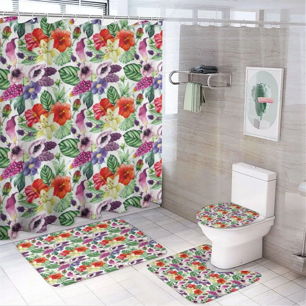 Calla Chinese Hibiscus — 4-Piece Bathroom Set preview