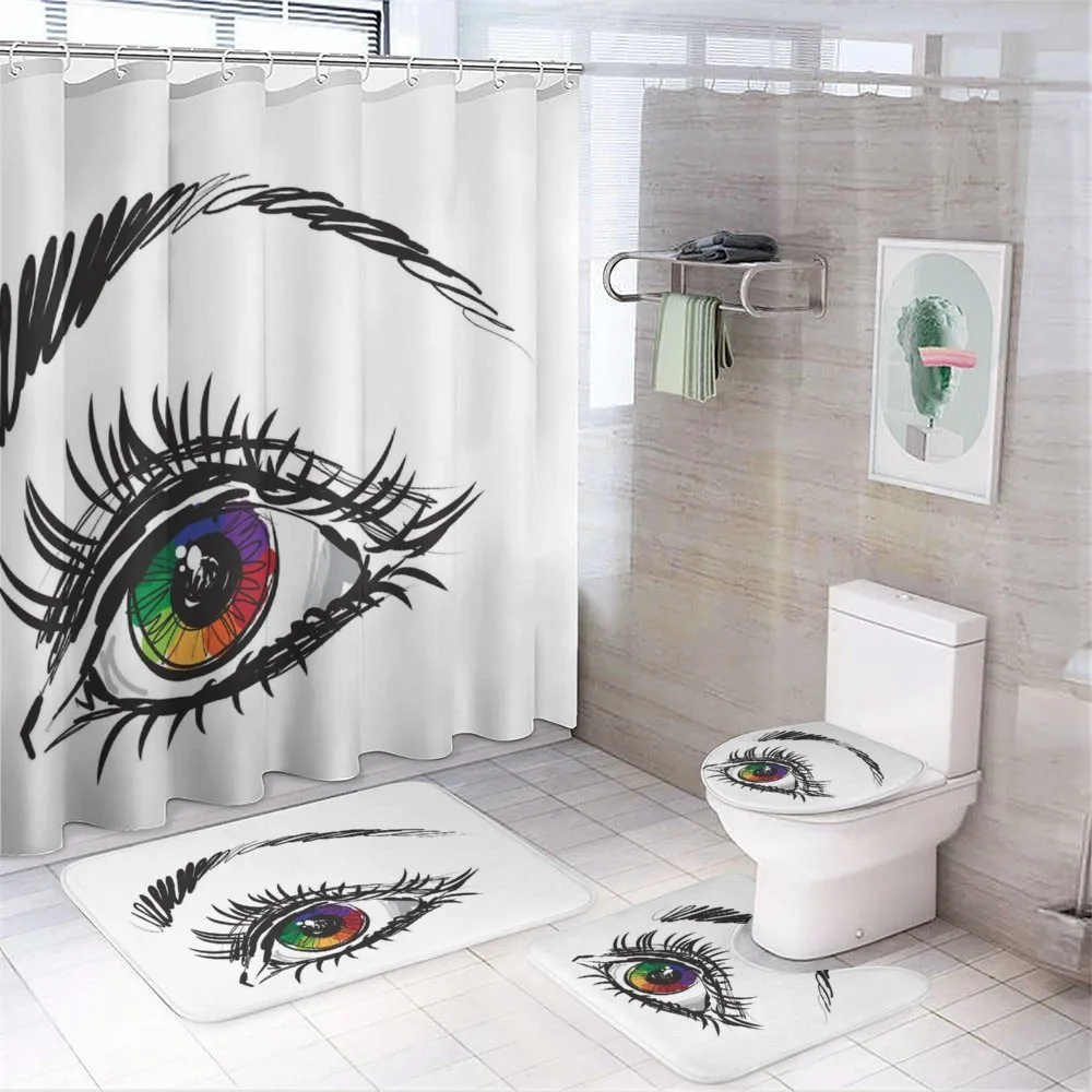 Colorful Pupil of a Woman — 4-Piece Bathroom Set preview