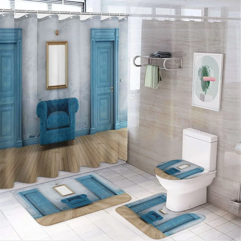 Empty Old Living Room — 4-Piece Bathroom Set preview