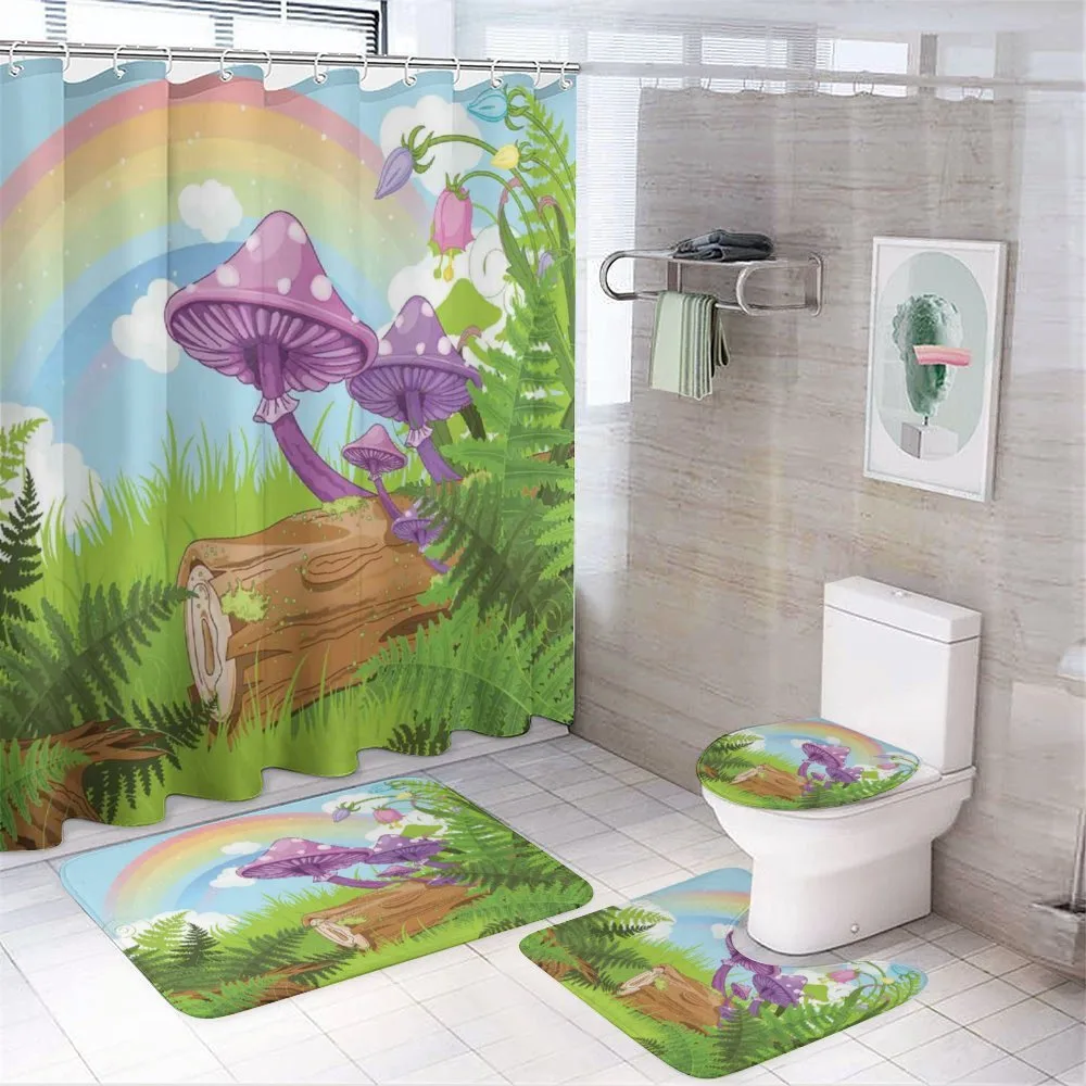 Wood Grass Fungus Art — 4-Piece Bathroom Set preview