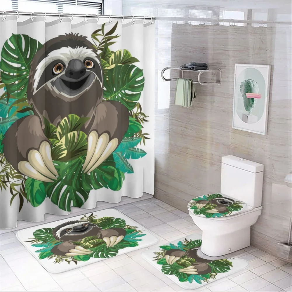 Cartoon Mammal Jungle — 4-Piece Bathroom Set preview