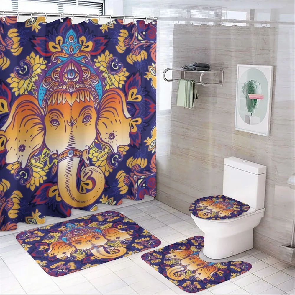 Petal and Leaf Design — 4-Piece Bathroom Set preview