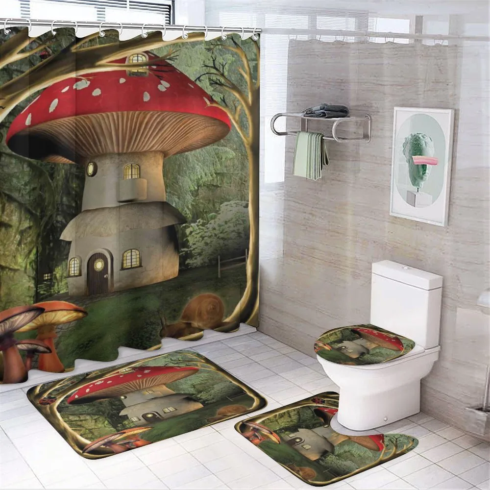 Mushroom Magic Forest — 4-Piece Bathroom Set preview