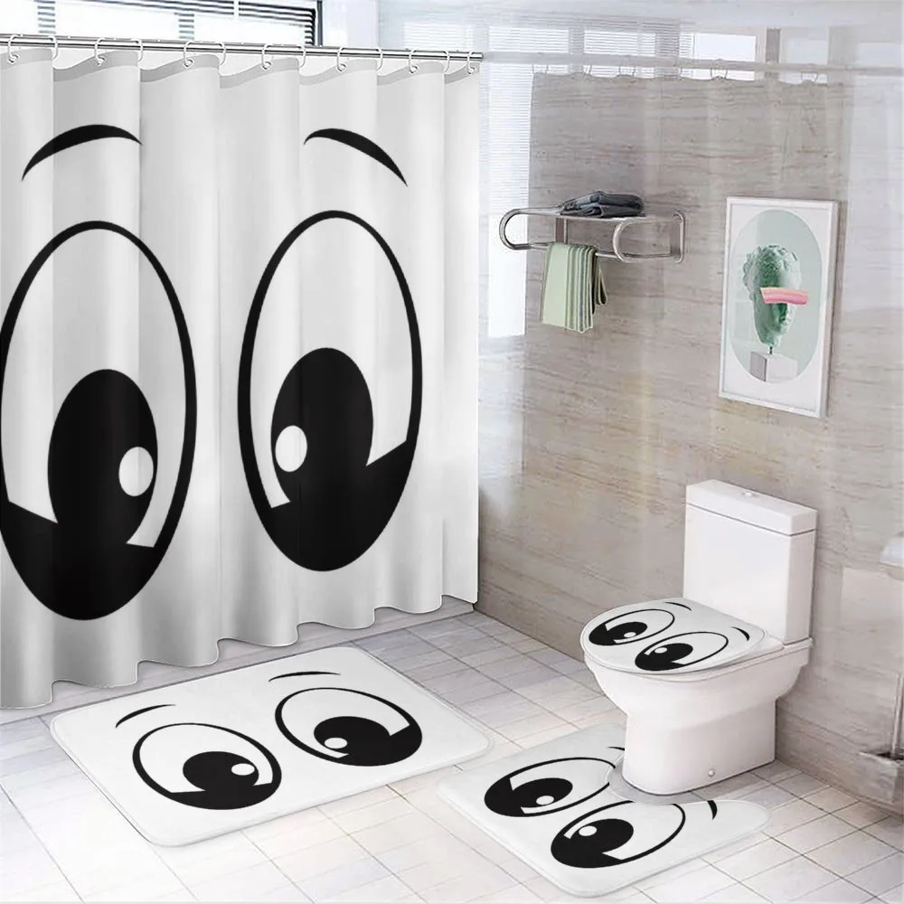 Surprised Cartoon Character — 4-Piece Bathroom Set preview