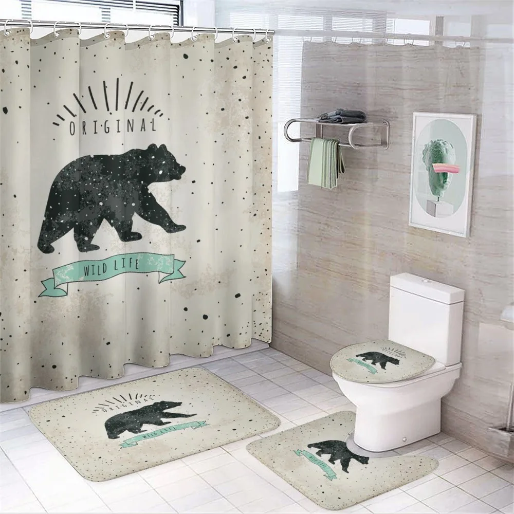 Vintage Wildlife — 4-Piece Bathroom Set preview