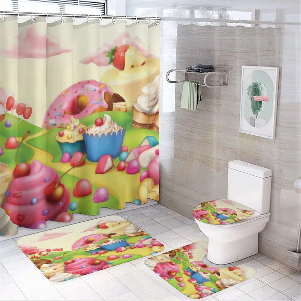 Yummy Donuts Land — 4-Piece Bathroom Set preview