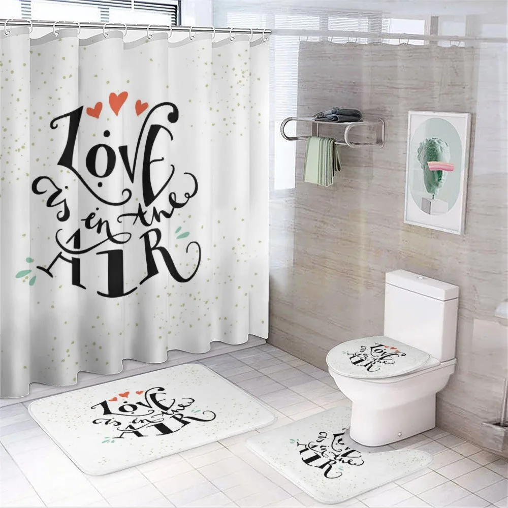 Inspirational Words Hearts — 4-Piece Bathroom Set preview