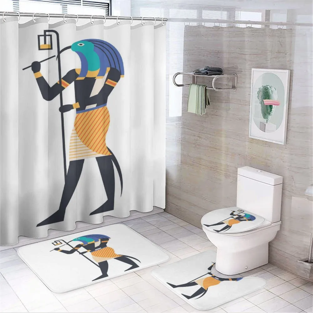 Half Human with Bird Head — 4-Piece Bathroom Set preview