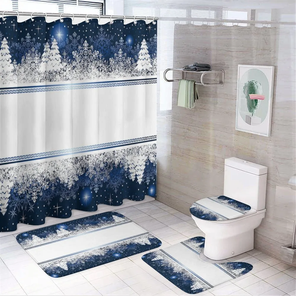 Yule Winter Border — 4-Piece Bathroom Set preview
