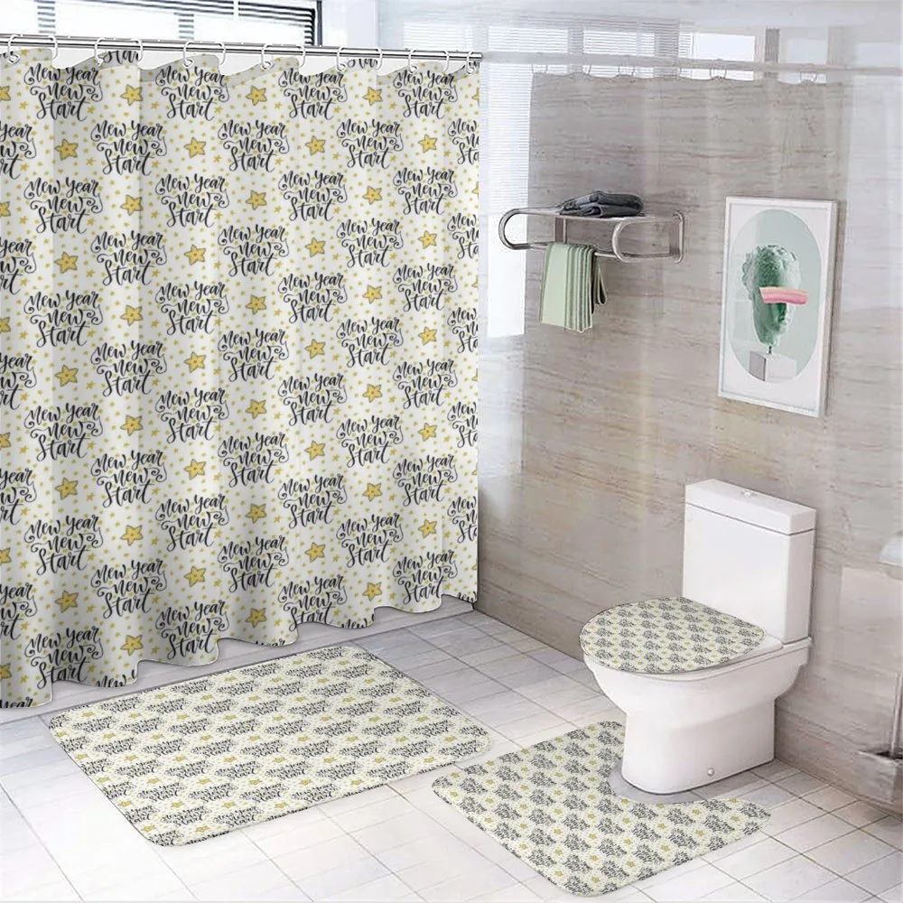 Cursive Handwriting — 4-Piece Bathroom Set preview