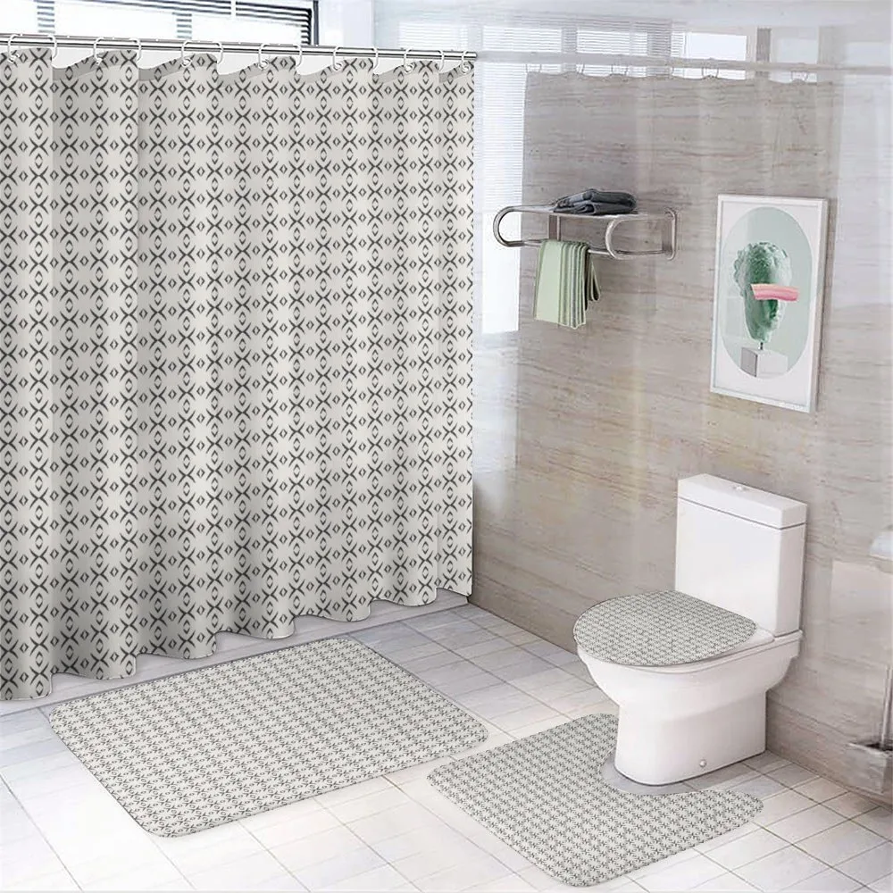 Geometric Line Art — 4-Piece Bathroom Set preview
