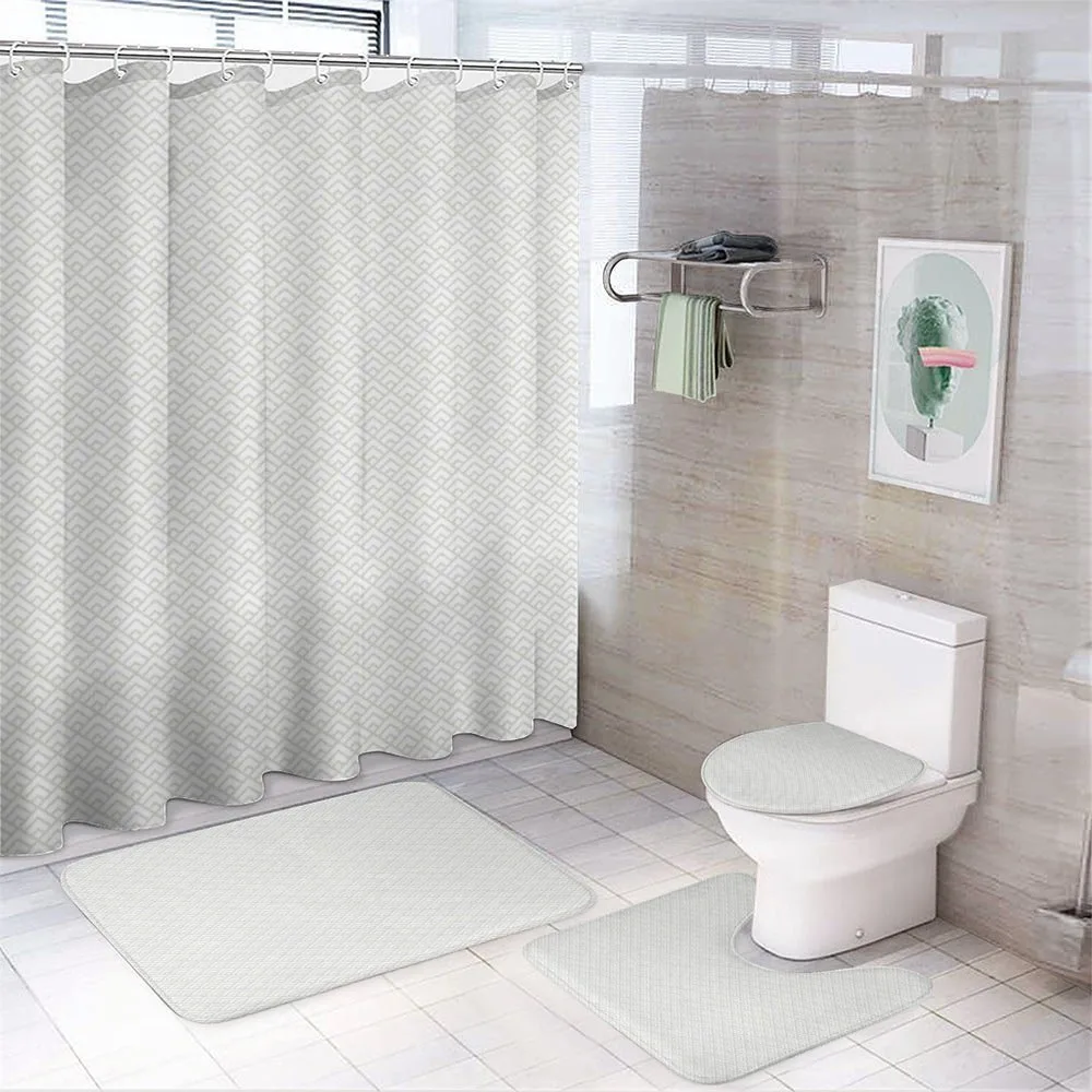 Angle Lines Rhombus — 4-Piece Bathroom Set preview