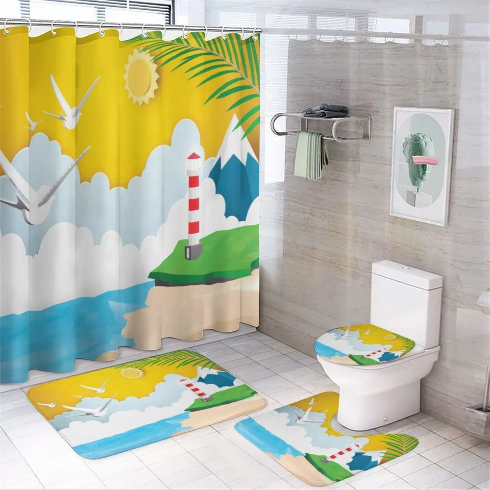 Marine Paper Cut Art — 4-Piece Bathroom Set preview