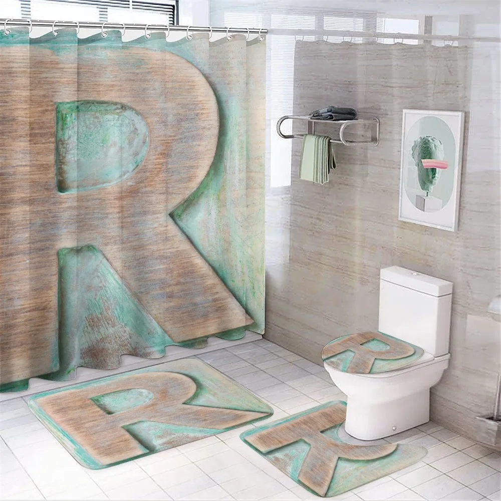 Alphabet Letterpress R — 4-Piece Bathroom Set preview