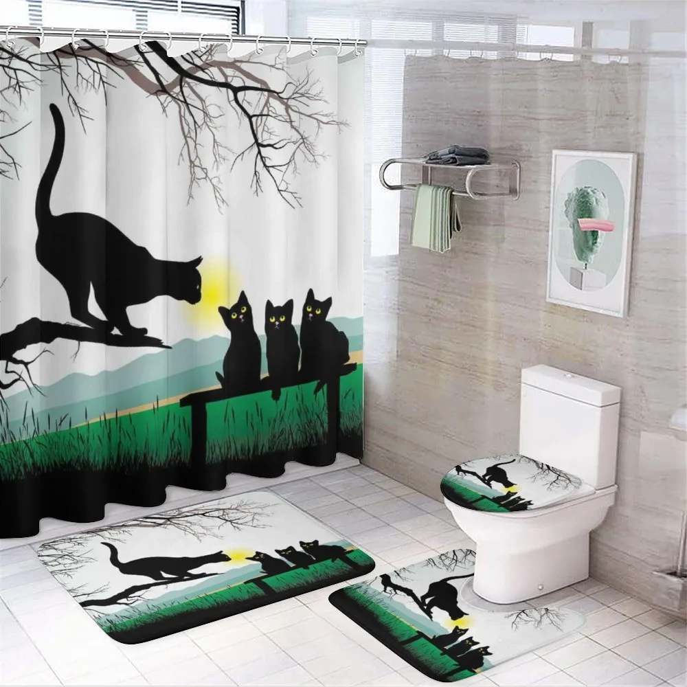 Mother Cat Baby Kittens — 4-Piece Bathroom Set preview