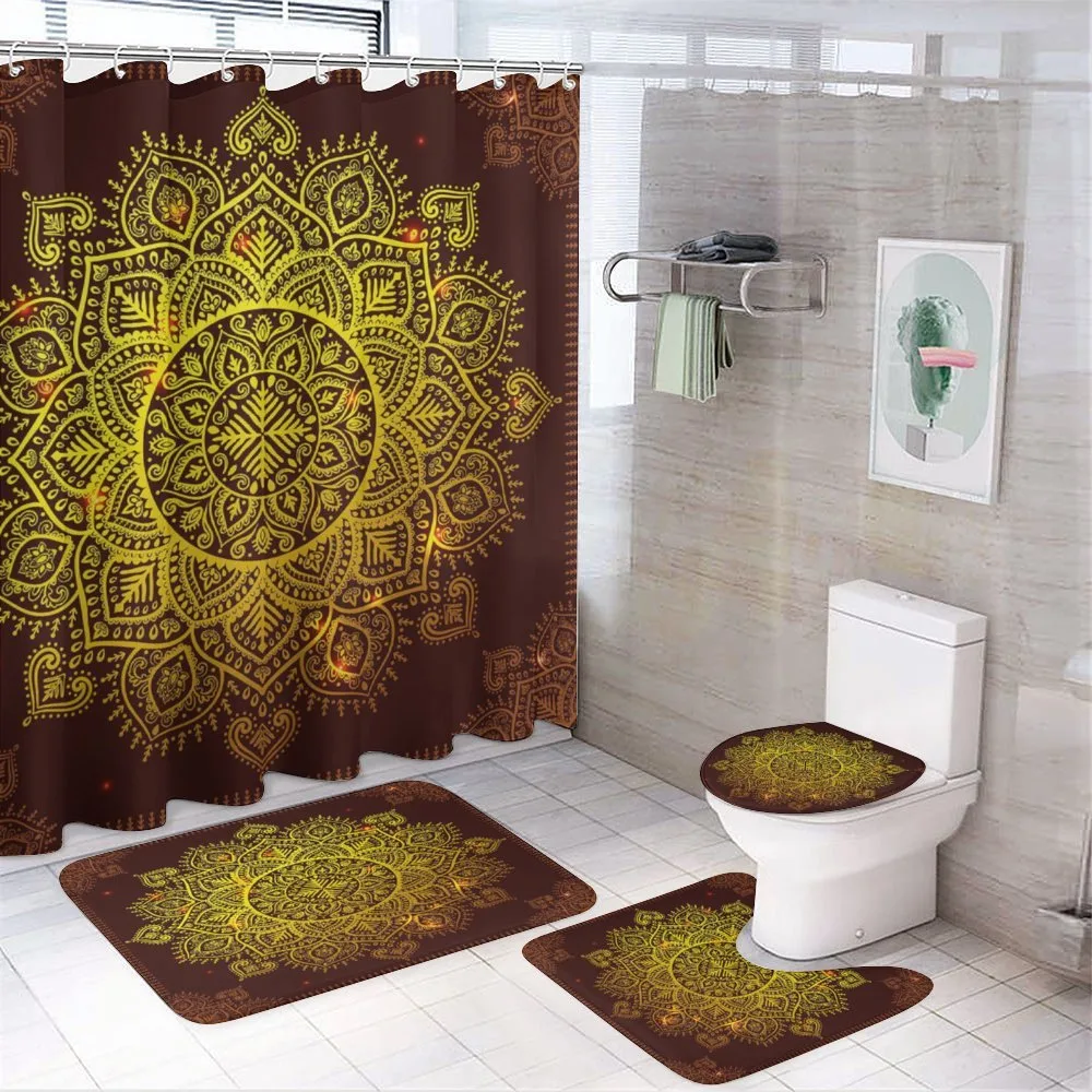 Oriental Snowflake Art — 4-Piece Bathroom Set preview