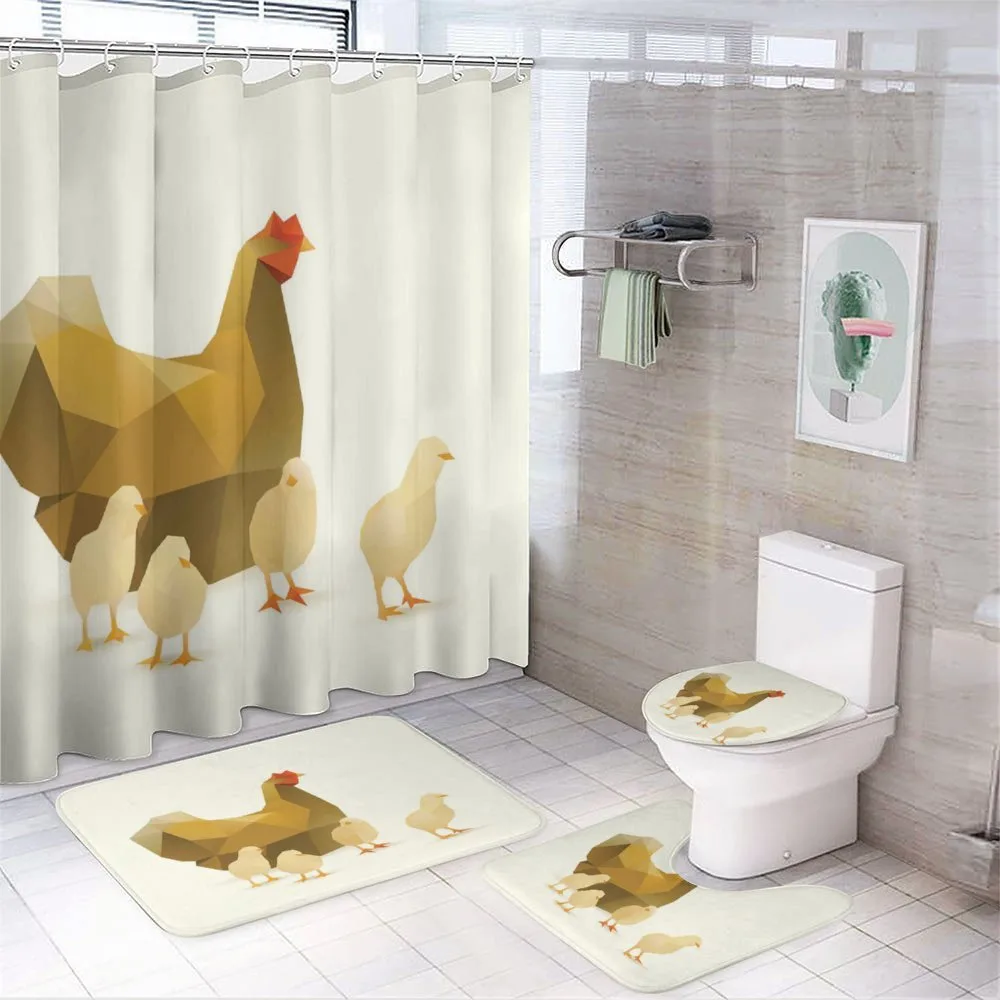 Polygonal Animal Art — 4-Piece Bathroom Set preview