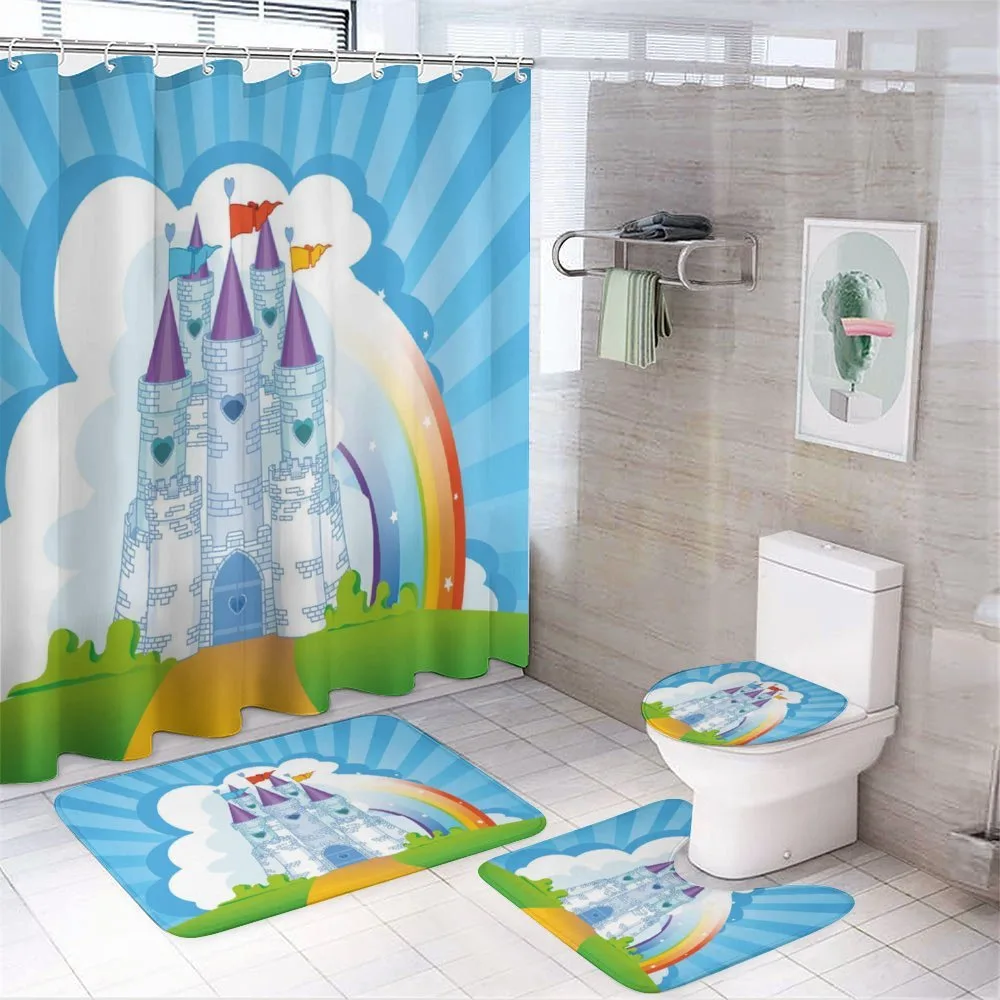 Rainbow Fortress Princess — 4-Piece Bathroom Set preview