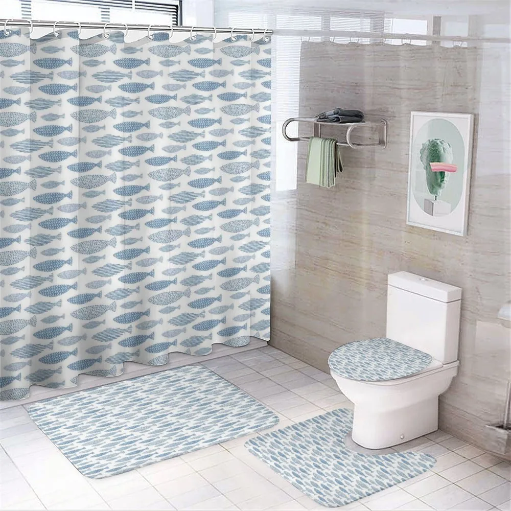Abstract Watercolor Effect — 4-Piece Bathroom Set preview