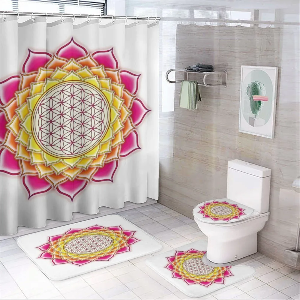 Flower of Life Lotus Vivid — 4-Piece Bathroom Set preview