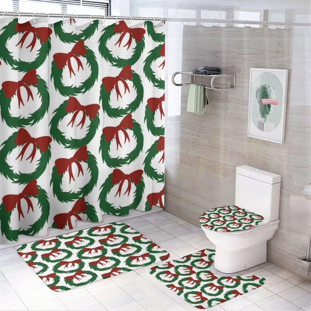 Ribbon Leaves Motif — 4-Piece Bathroom Set preview