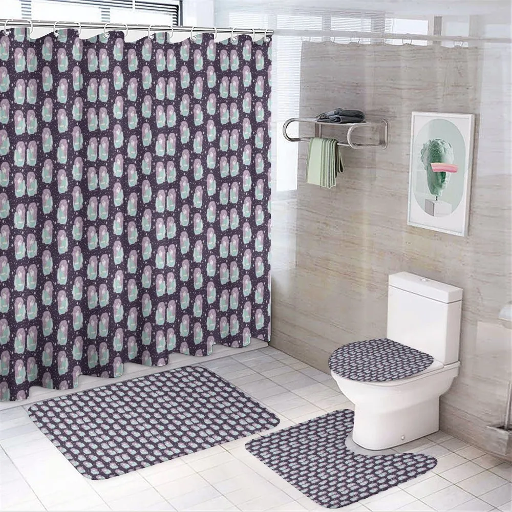 Little Girl Hugging Globe — 4-Piece Bathroom Set preview