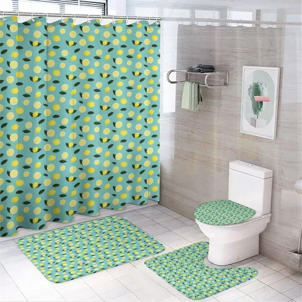 Citrus Slices Rhythmic Art — 4-Piece Bathroom Set preview