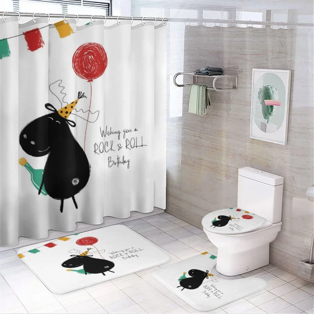 Rock and Roll Moose — 4-Piece Bathroom Set preview