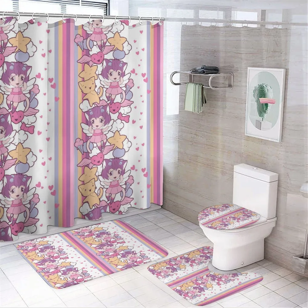 Angel Illustration Cat — 4-Piece Bathroom Set preview