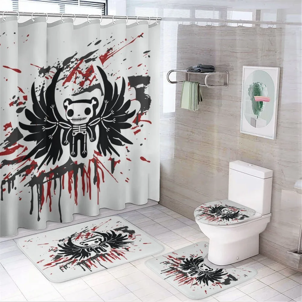 Comic Dead Skull Face — 4-Piece Bathroom Set preview