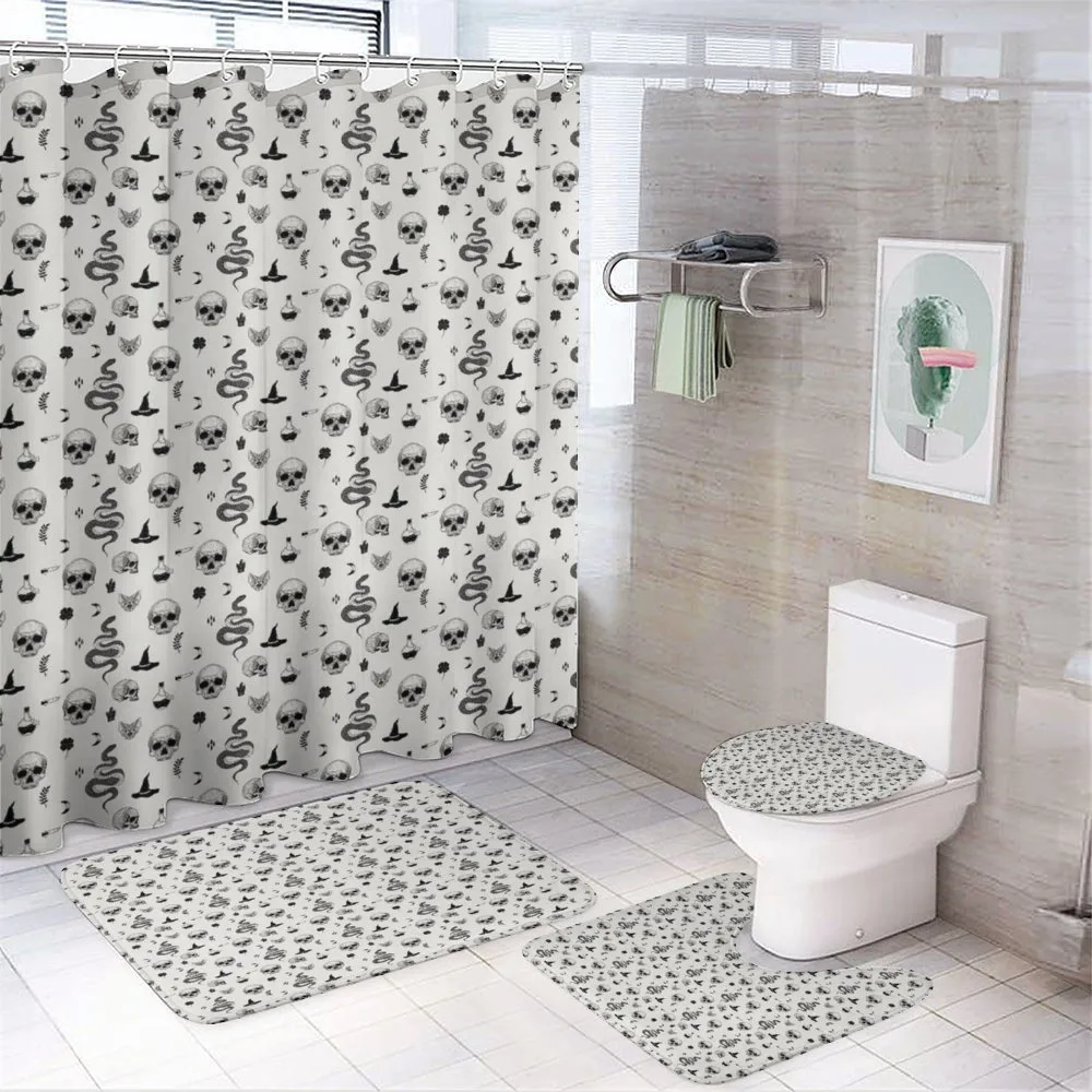 Gothic Objects Halloween Art — 4-Piece Bathroom Set preview