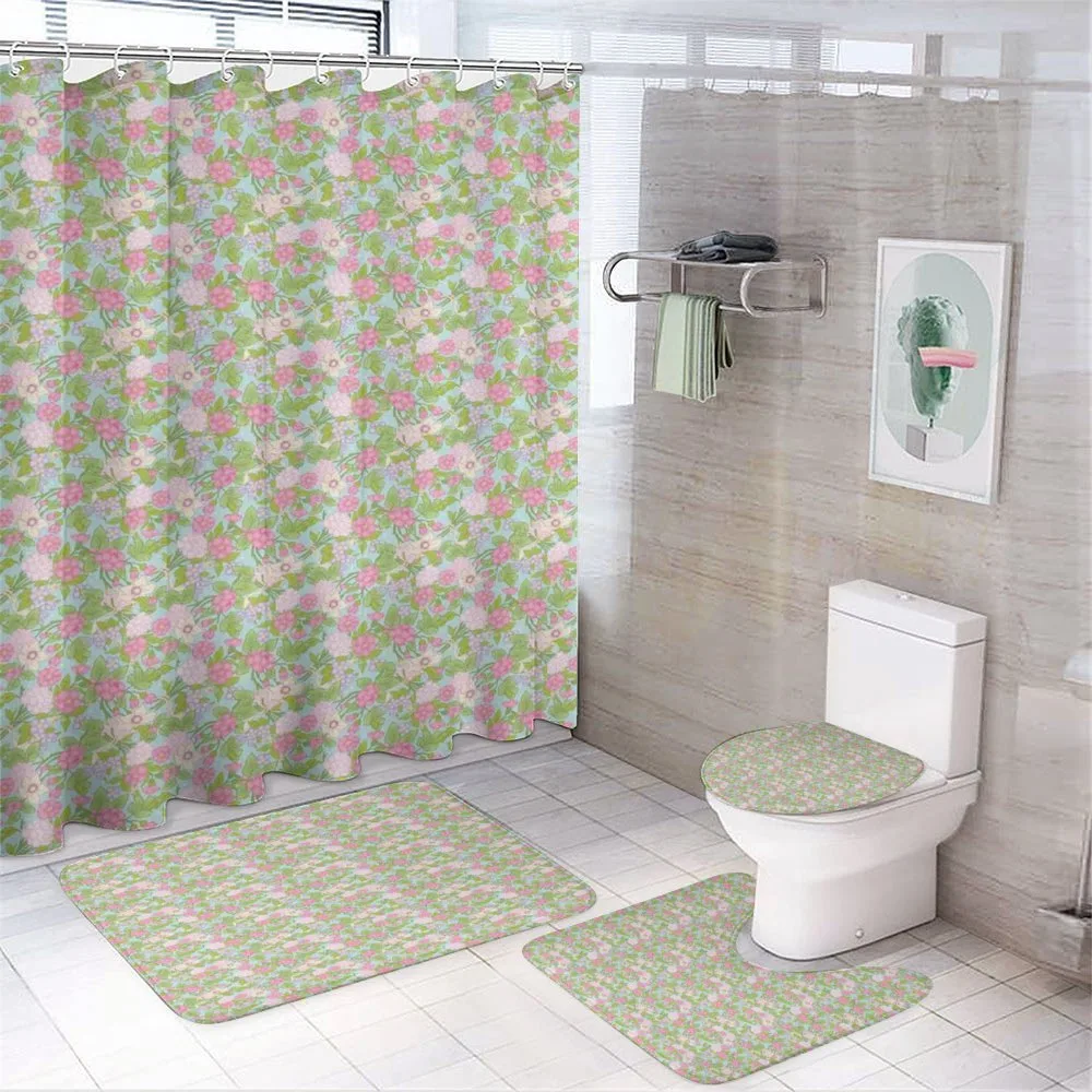 Flourishing Spring Blooms — 4-Piece Bathroom Set preview
