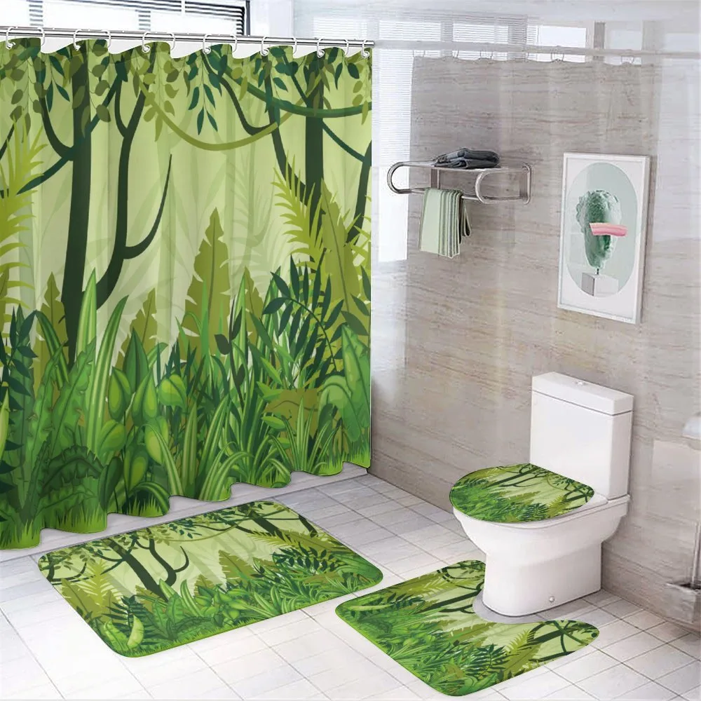Cartoon Rainforest — 4-Piece Bathroom Set preview