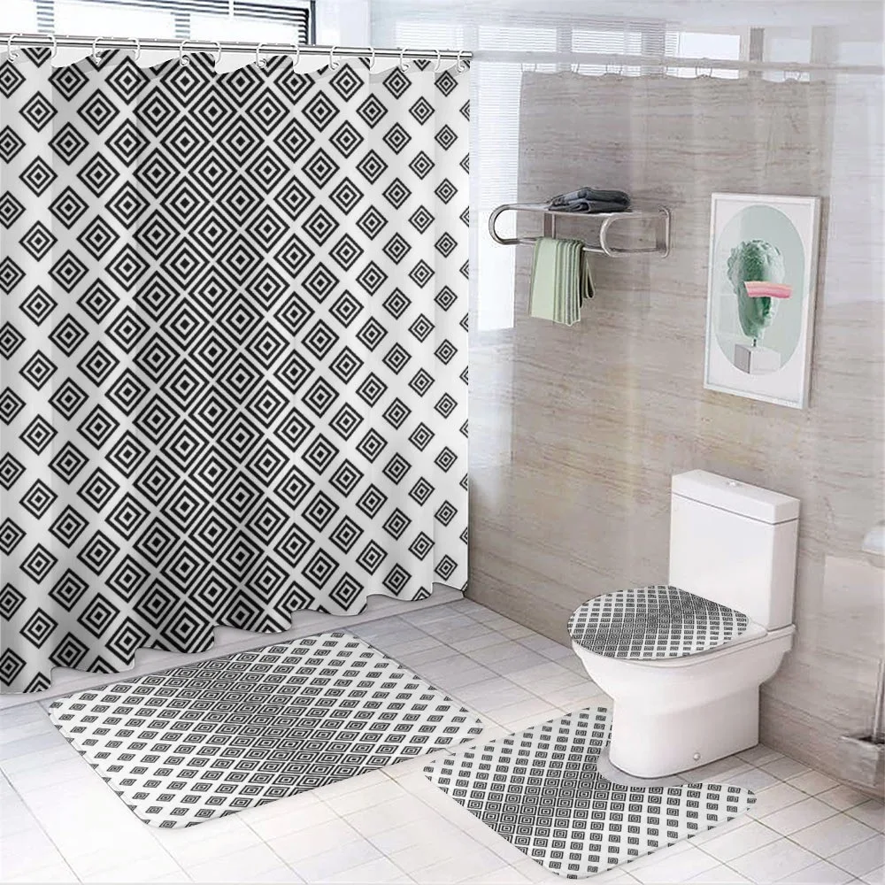 Square Shape Geometric — 4-Piece Bathroom Set preview