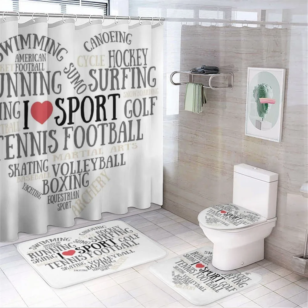 I Love Sports Concept — 4-Piece Bathroom Set preview
