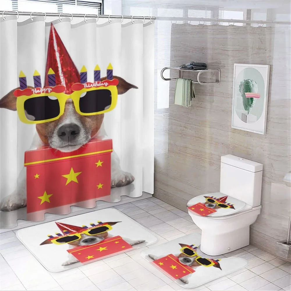 Party Dog Sunglasses — 4-Piece Bathroom Set preview