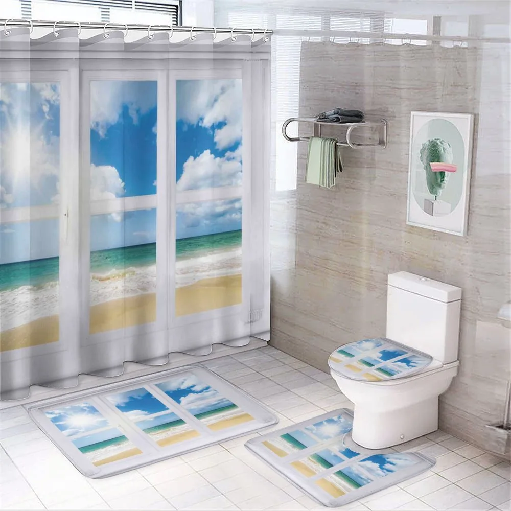 Ocean View Vivid Sun — 4-Piece Bathroom Set preview