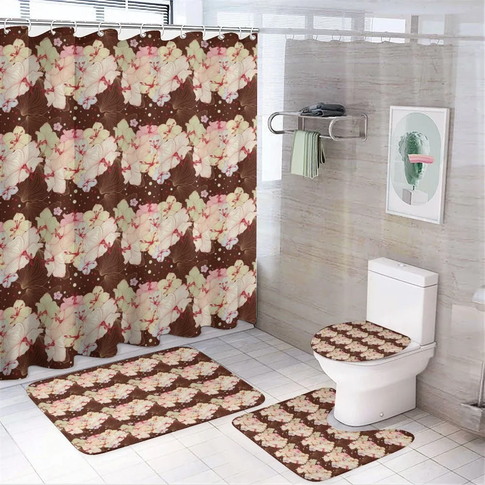 Exotic Dotted Backdrop — 4-Piece Bathroom Set preview