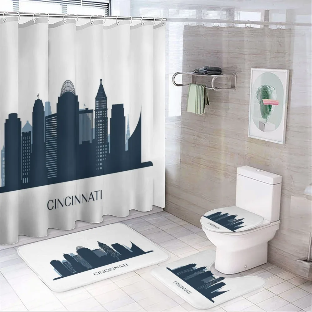 Silhouette of Structures — 4-Piece Bathroom Set preview