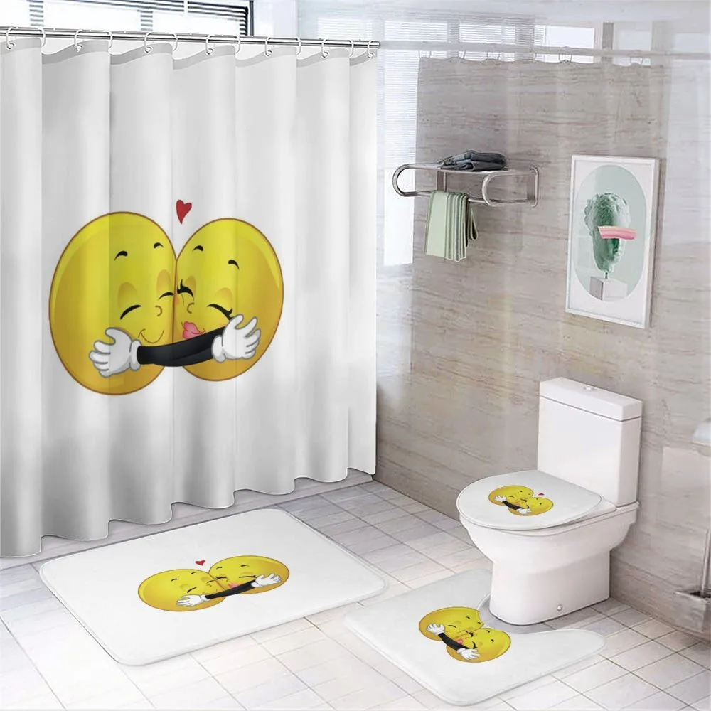 Emoji Hugging — 4-Piece Bathroom Set preview