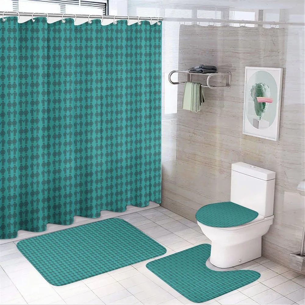Gay Couple Motif — 4-Piece Bathroom Set preview