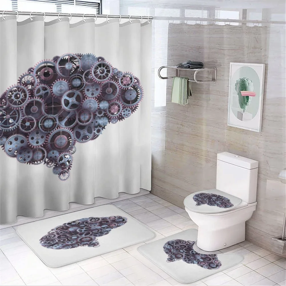 Mechanic Wheel Brain — 4-Piece Bathroom Set preview