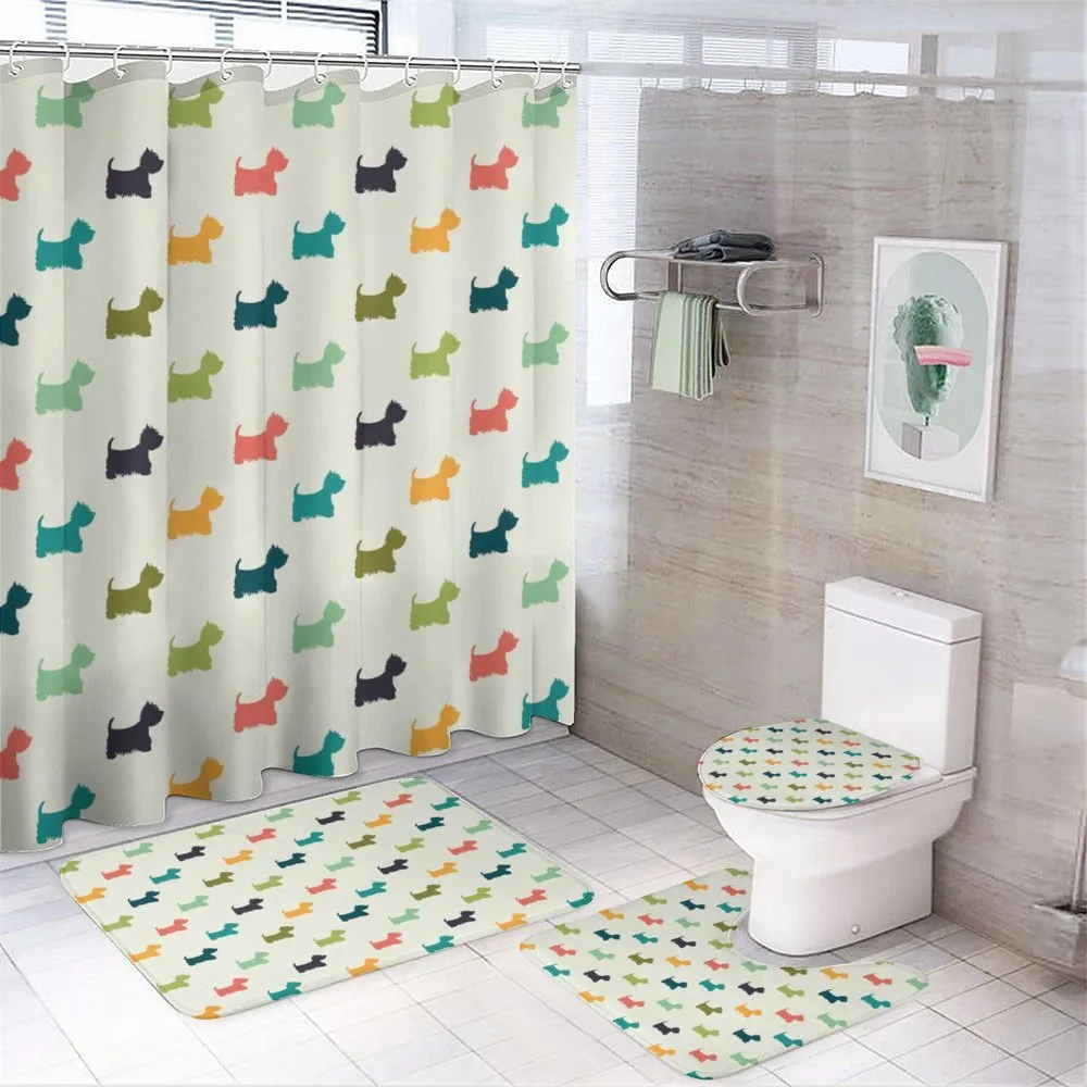 Polka Dot Terriers — 4-Piece Bathroom Set preview