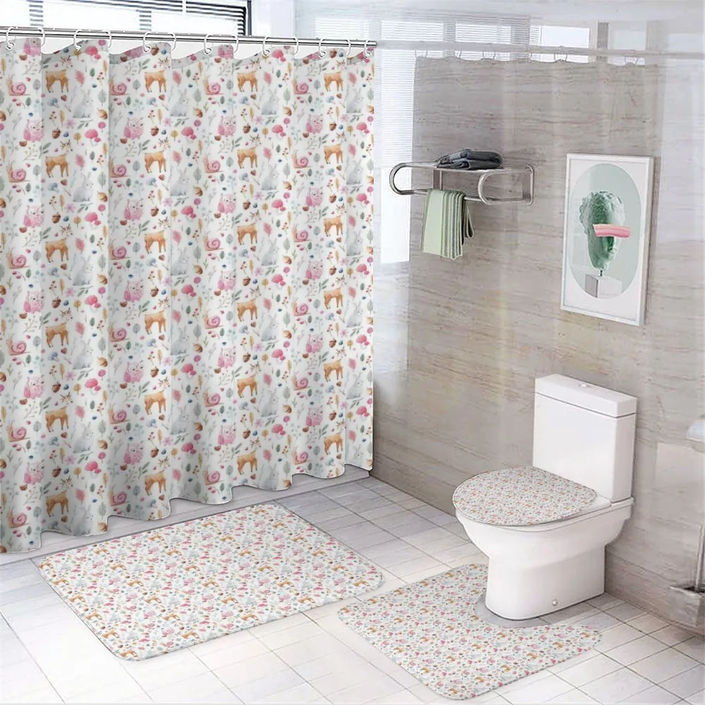 Deer Snail Owl — 4-Piece Bathroom Set preview