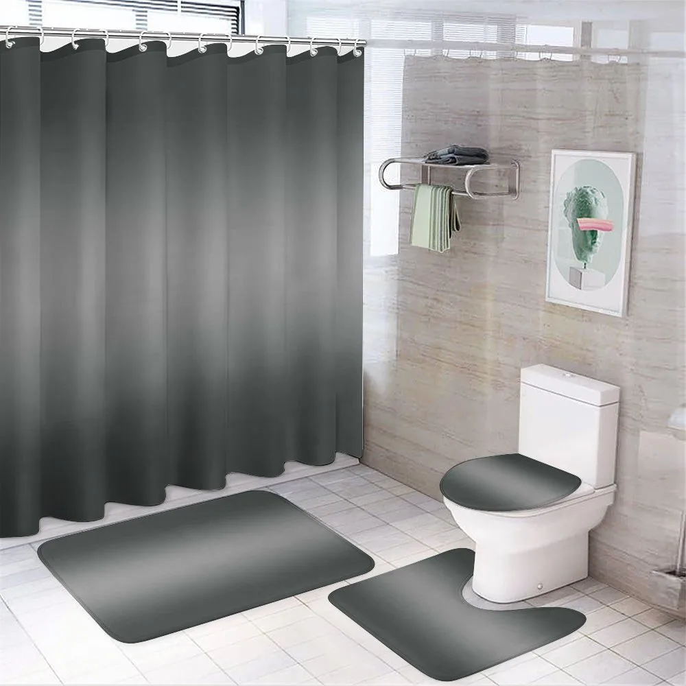 Grey Smoke Fume Design — 4-Piece Bathroom Set preview