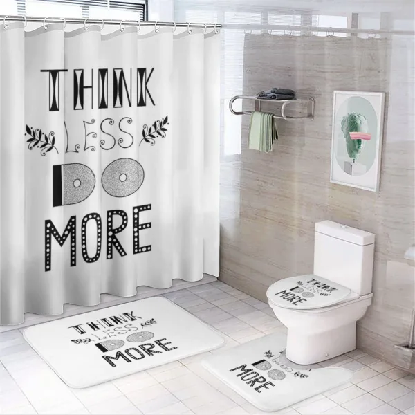 Different Fonts Leafs — 4-Piece Bathroom Set preview